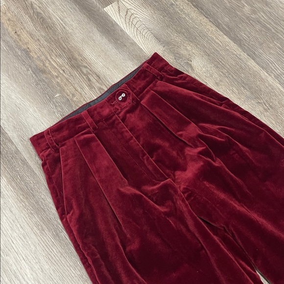 The Kooples Women's Velvet Carrot Pants Burgundy color size 34 France US size 2 - Picture 3 of 16